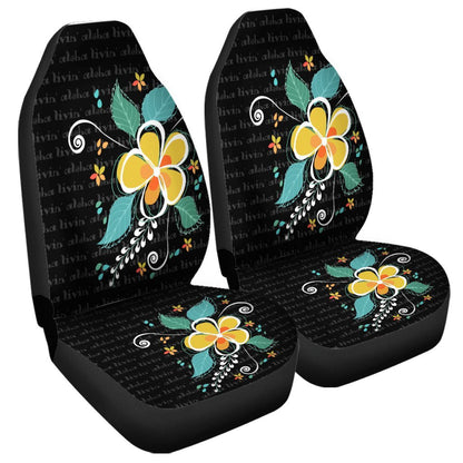 Hawaiian Aloha Plumeria Polynesian Car Seat Covers AH AH