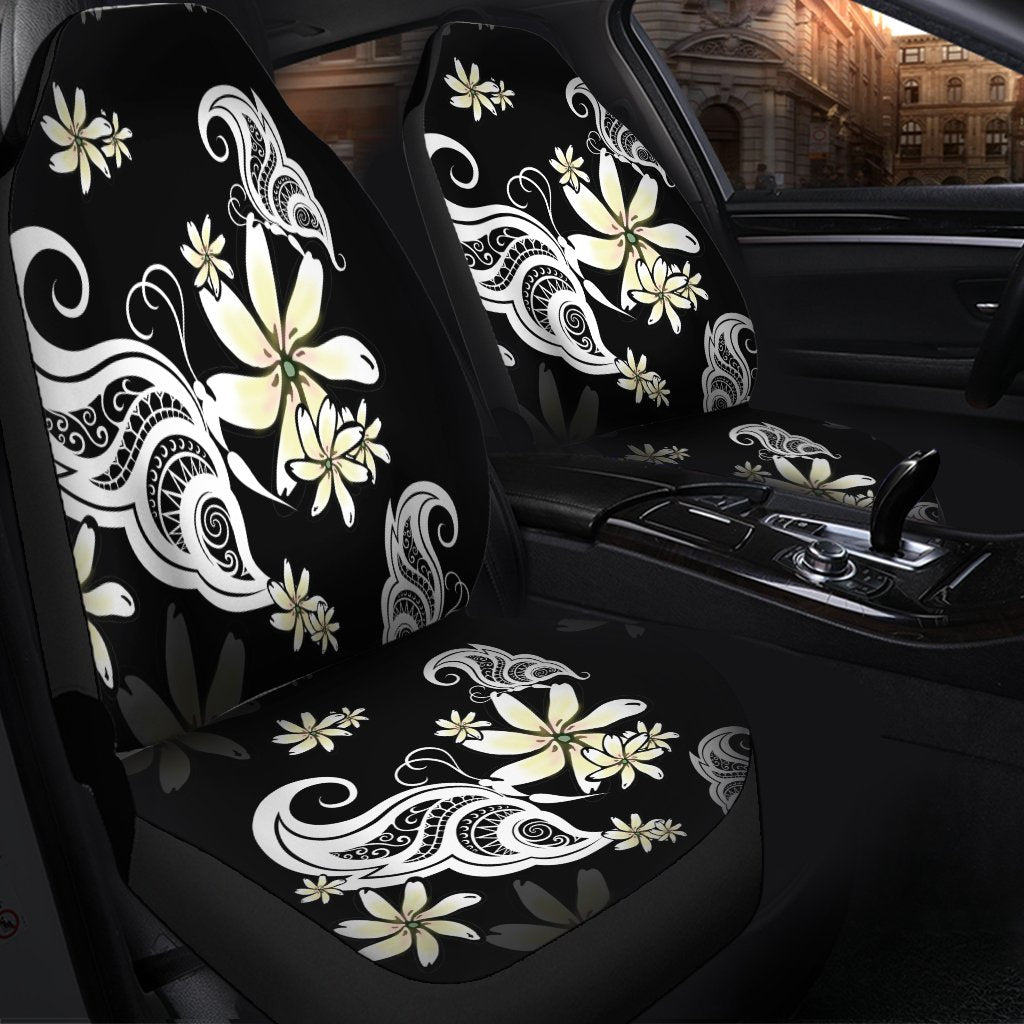 Hawaiian Butterfly Plumeria Polynesian Car Seat Covers AH
