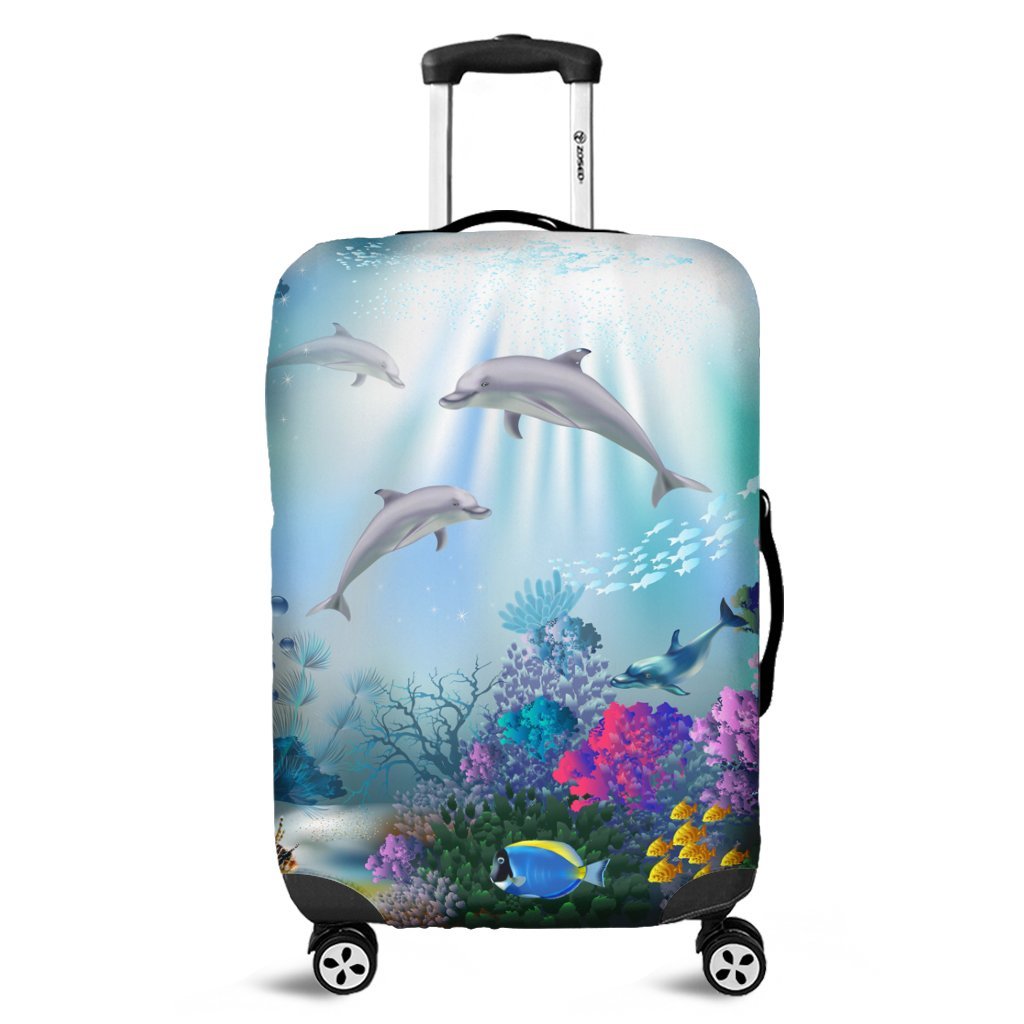 Hawaiian Dolphins Play The Ocean Polynesian Luggage Covers AH