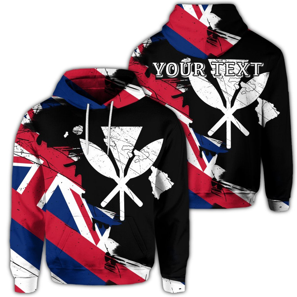 Personalised Hawaiian Flag Hawaii Map Kanaka Polynesian Hoodie Classic Style