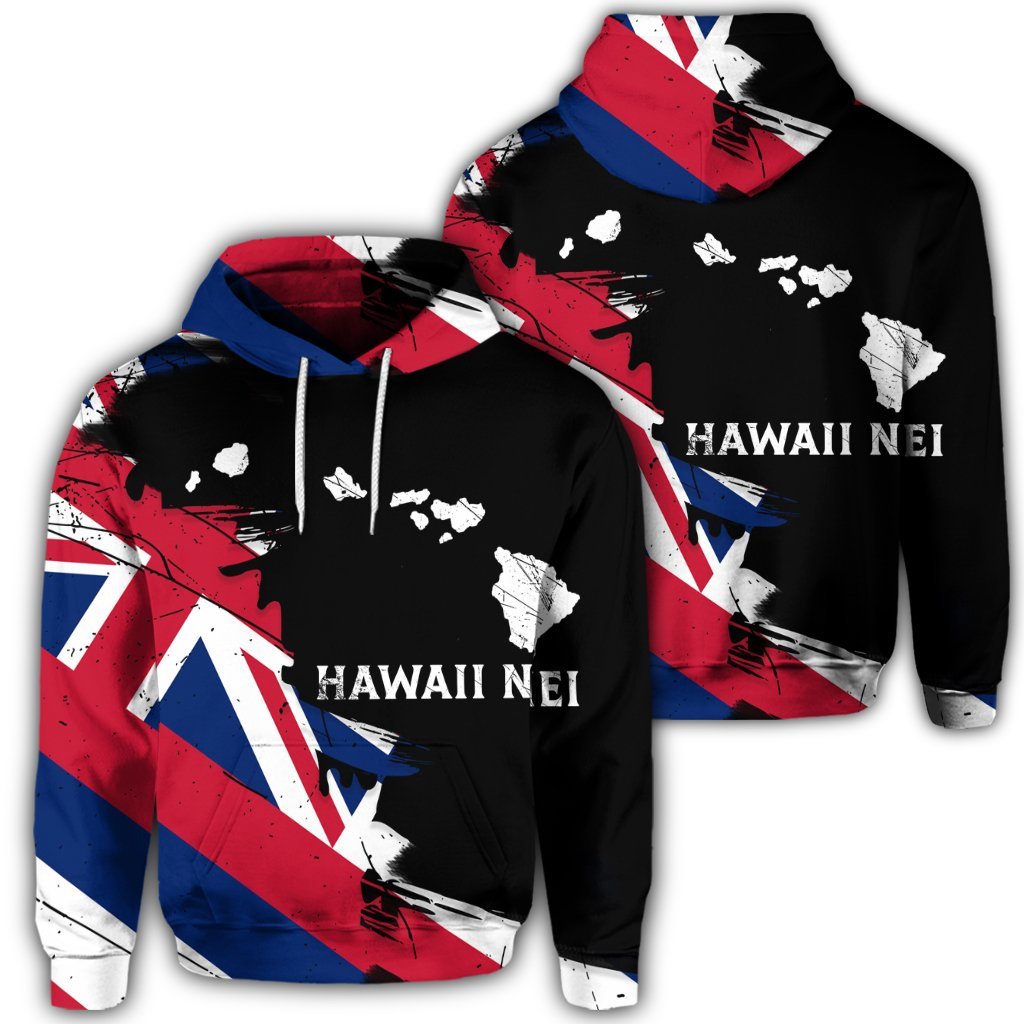 Hawaiian Flag Hawaiian Map Nei Polynesian Hoodie Classic Style