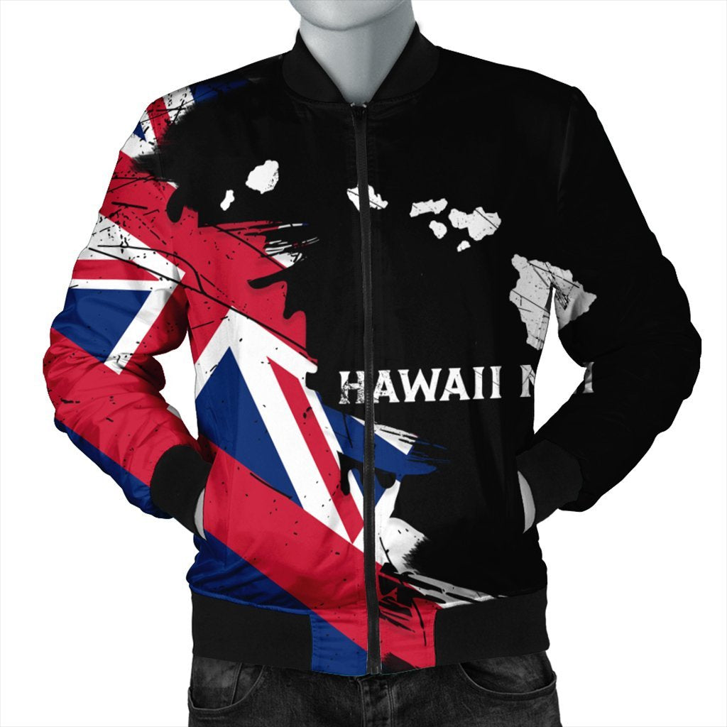 Hawaiian Flag Hawaii Map Nei Polynesian Bomber Jacket Classic Style