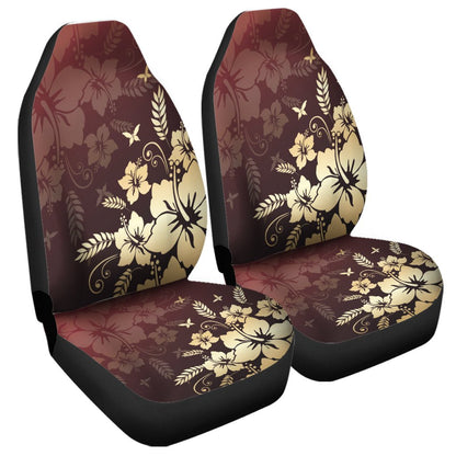 Hawaiian Golden Hibiscus Butterfly Polynesian Car Seat Covers AH