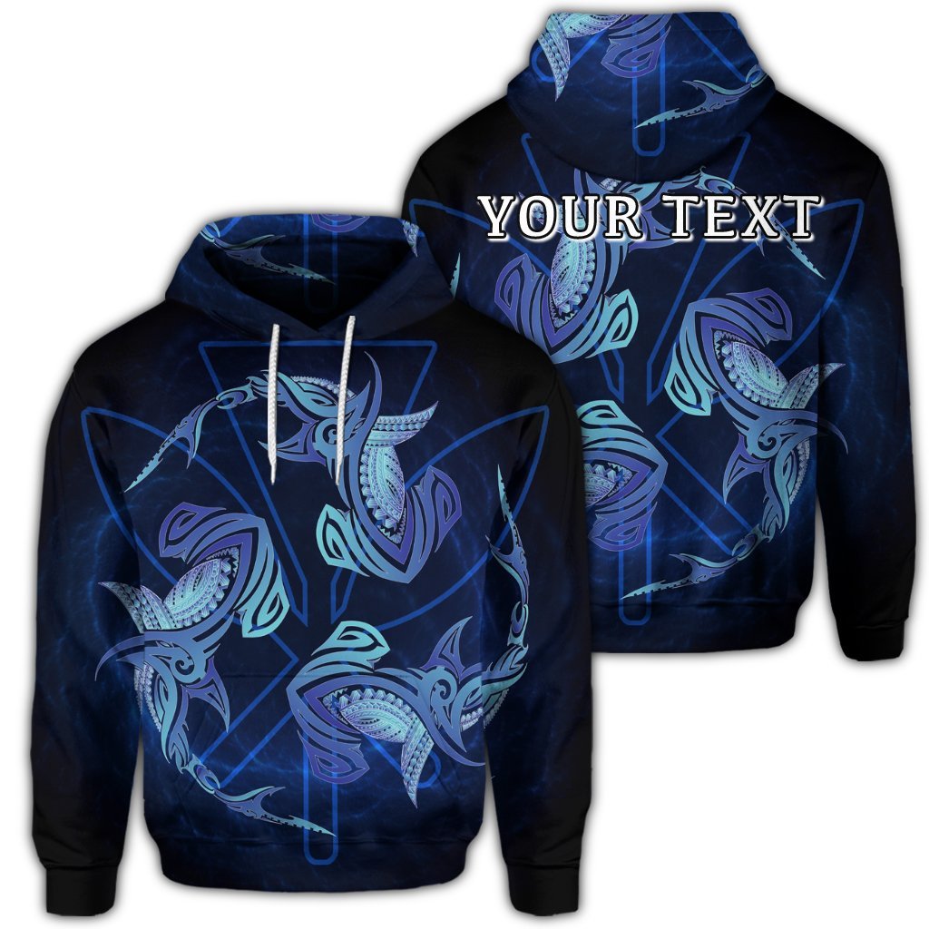 (Personalised) Hawaiian Hammerhead Shark Kanaka Galaxy Polynesian Hoodie AH
