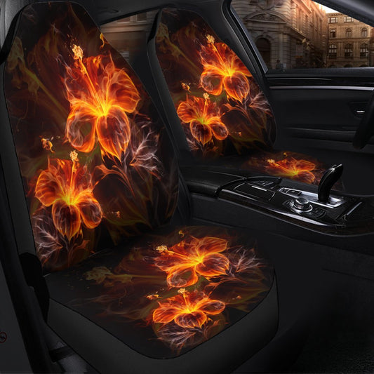 Hawaiian Hibiscus Fire Polynesian Car Seat Covers AH