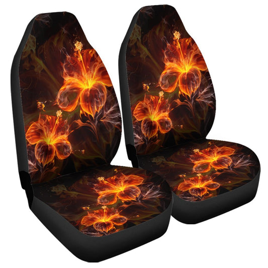 Hawaiian Hibiscus Fire Polynesian Car Seat Covers AH