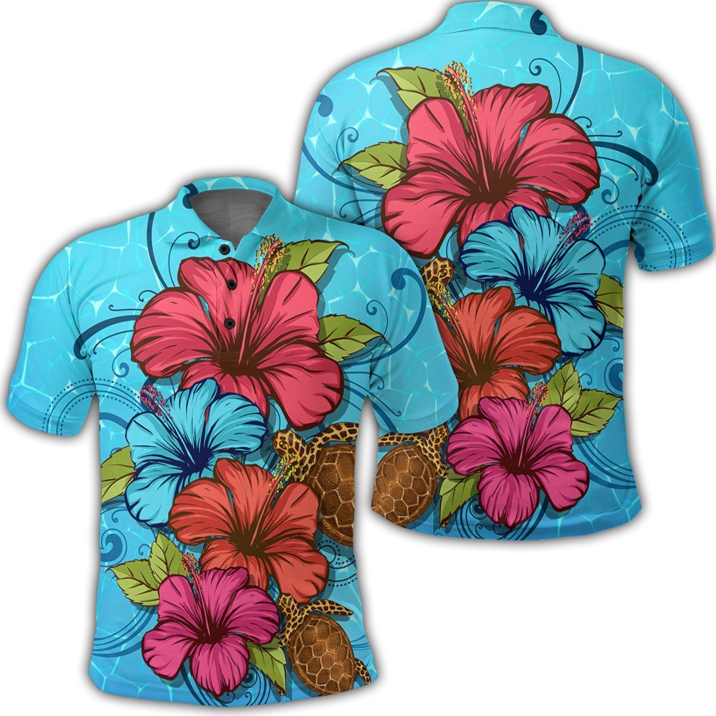 Hawaiian Hibiscus Flower Soulful Polo Shirt - AH