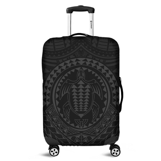 Hawaiian Kakau Honu Arc Polynesian Gray Luggage Covers AH