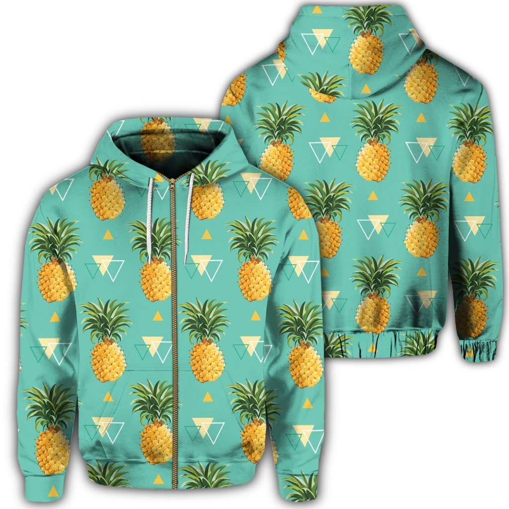 Hawaiian Pineapple Polynesian Zip Hoodie