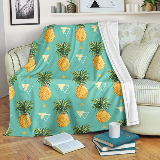 Hawaiian Pineapple Polynesian Premium Blankets AH