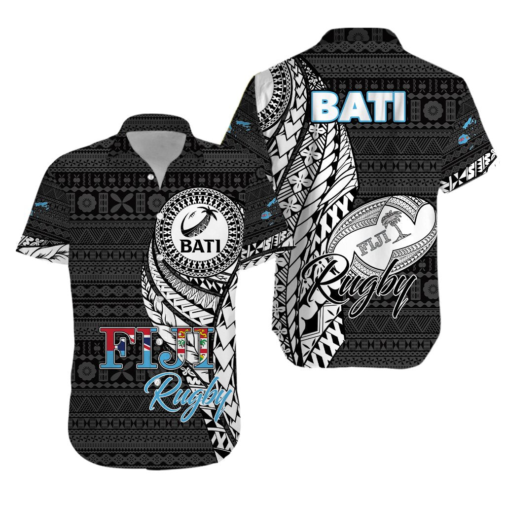 Fiji Rugby Bati Tapa Pattern Hawaiian Shirt -
