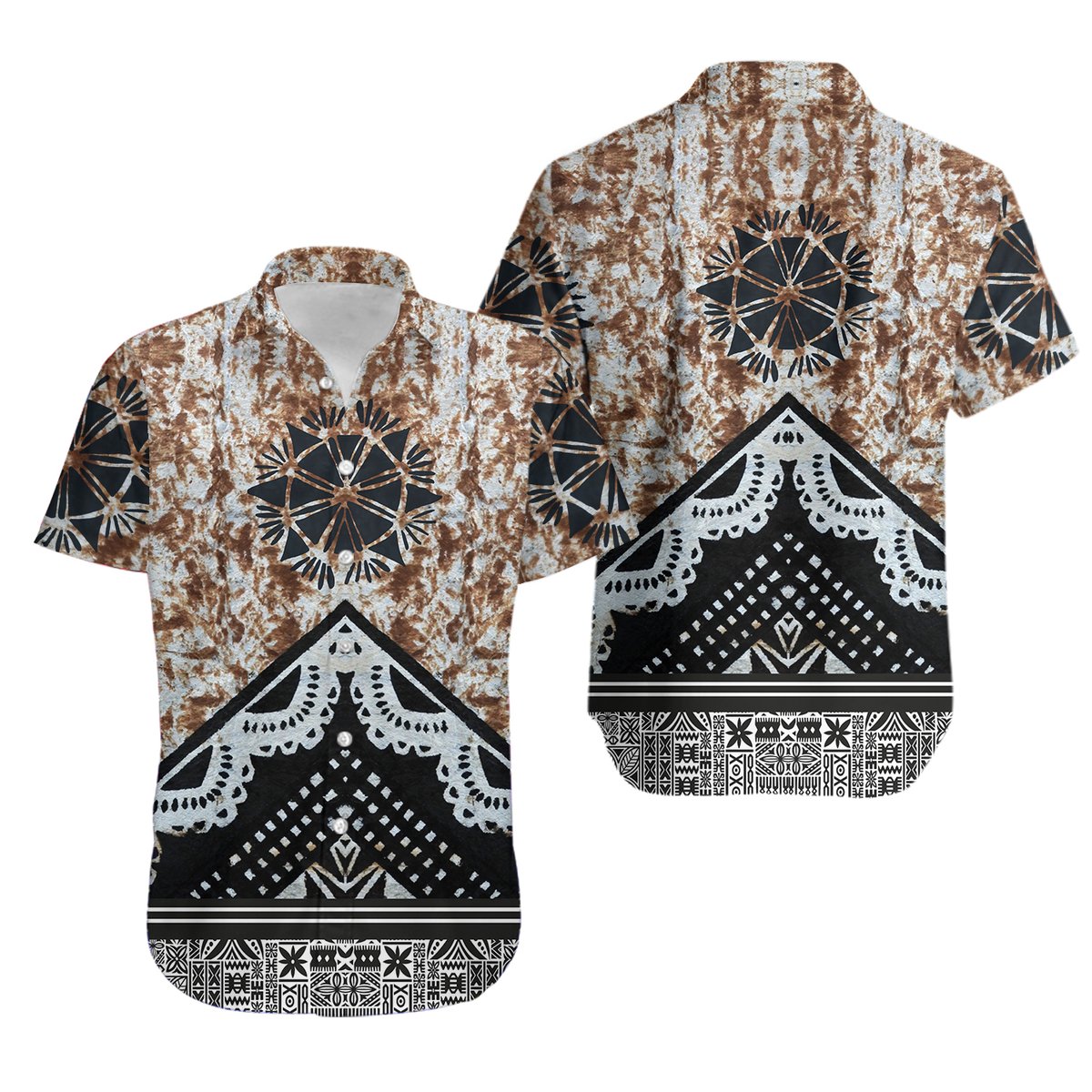 Fiji Masi Brown Hawaiian Shirt