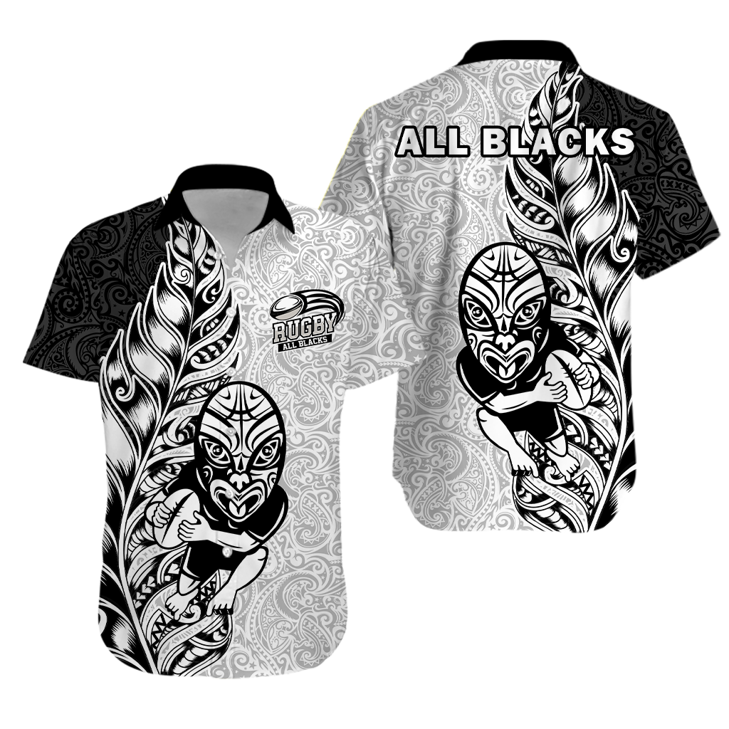 New Zealand Maori All Black Rugby Hawaiian Shirt -