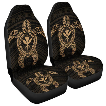 Hawaiian Turtle Kanaka Polynesian Car Seat Covers Gold AH