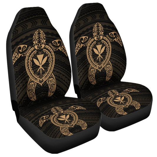 Hawaiian Turtle Kanaka Polynesian Car Seat Covers Gold AH