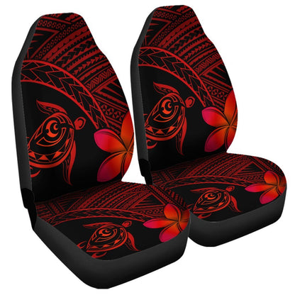 Hawaiian Turtle Plumeria Kakau Polynesian Quilt Car Seat Covers Neo Red AH
