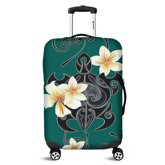 Hawaiian Turtle Plumeria Polynesian Luggage Covers Mint AH