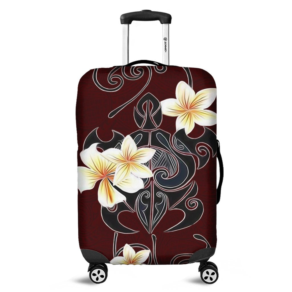 Hawaiian Turtle Plumeria Polynesian Luggage Covers Red AH