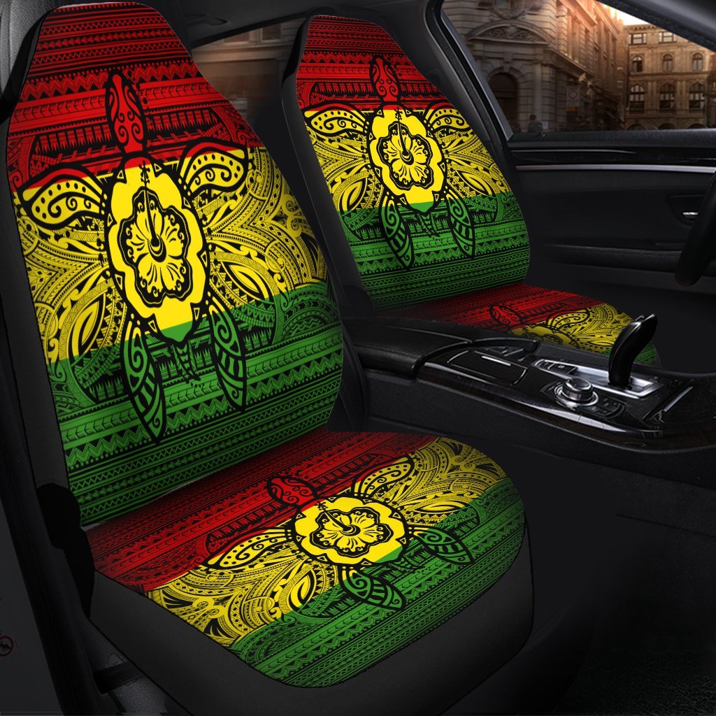 Hawaiian Turtle Polynesian Tribal Car Seat Covers Reggae AH