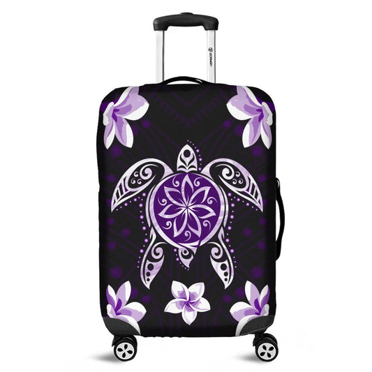 Hawaiian Violet Turtle Plumeria Luggage Covers AH