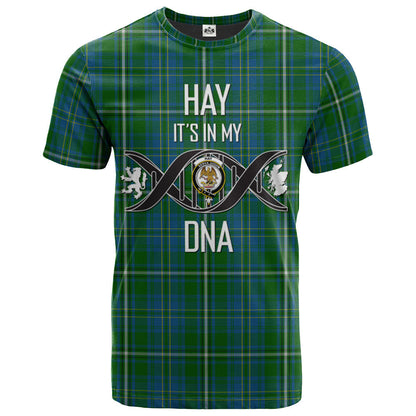 Printivon Hay Hunting Clan DNA In Me Tartan Crest T Shirt