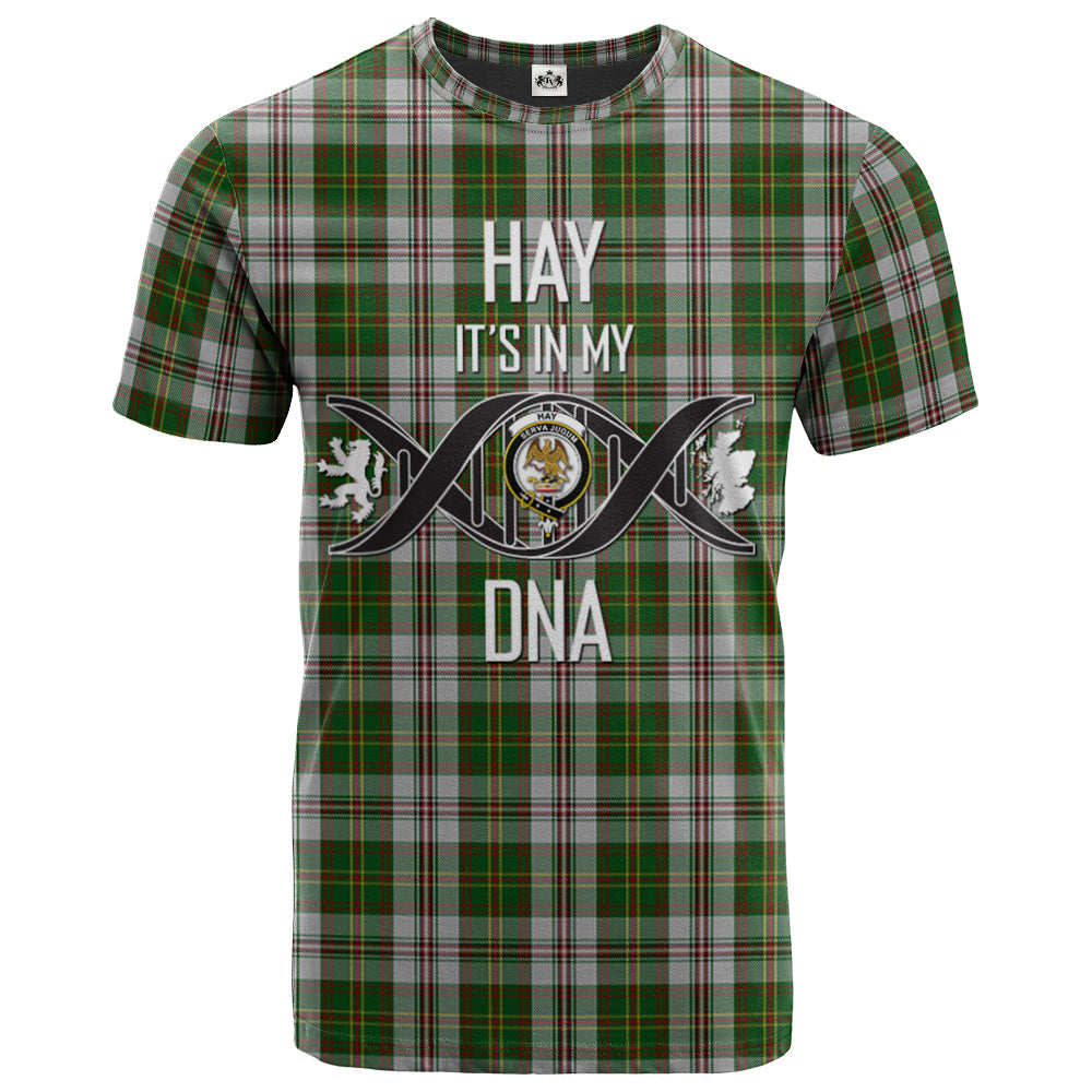 Printivon Hay White Dress Clan DNA In Me Tartan Crest T Shirt