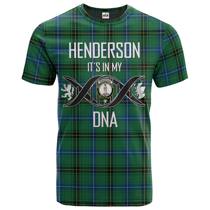 Printivon Henderson Ancient Clan DNA In Me Tartan Crest T Shirt
