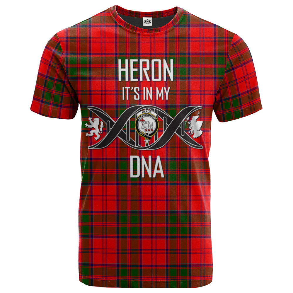 Printivon Heron Clan DNA In Me Tartan Crest T Shirt