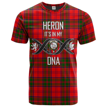 Printivon Heron Clan DNA In Me Tartan Crest T Shirt