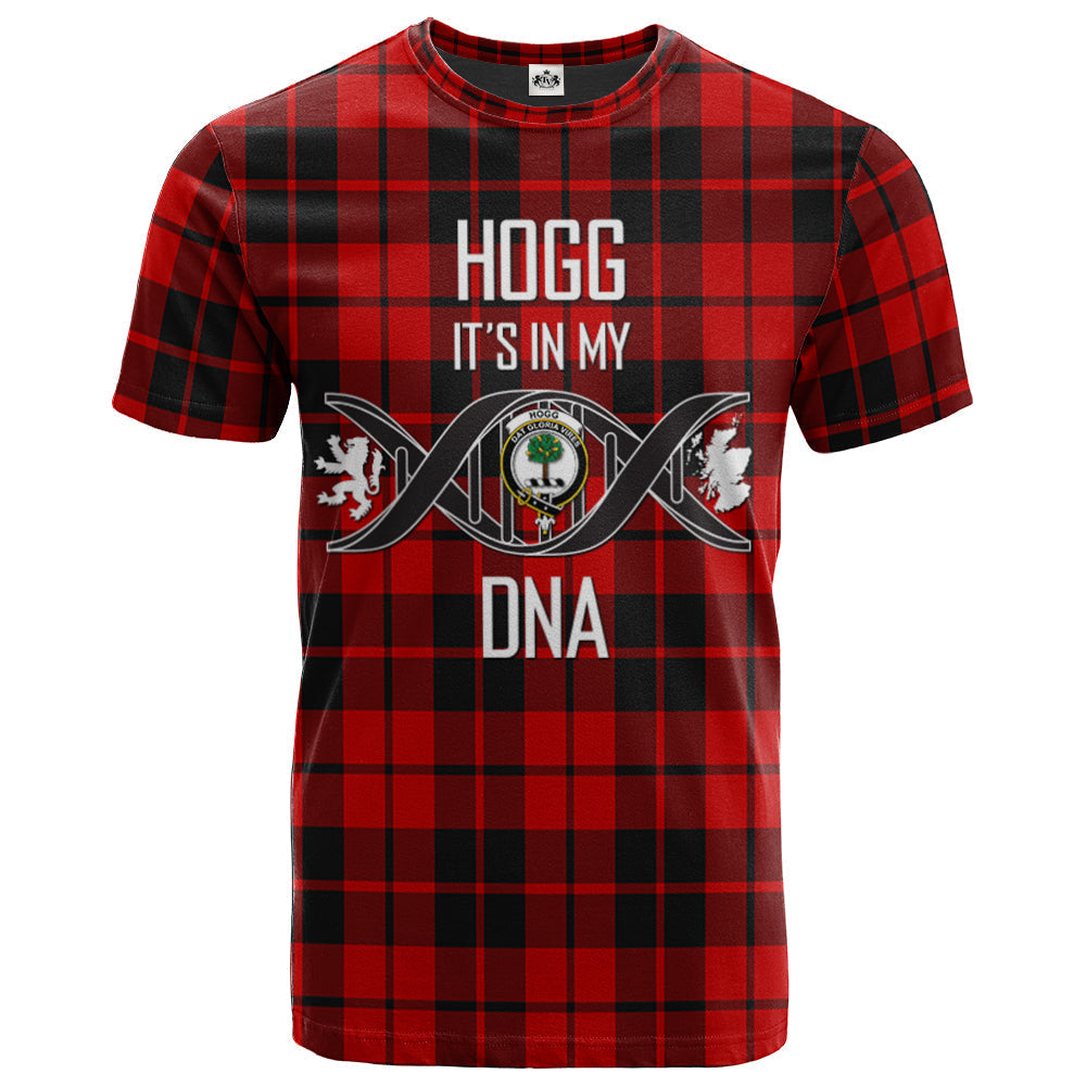 Printivon Hogg Clan DNA In Me Tartan Crest T Shirt