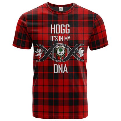 Printivon Hogg Clan DNA In Me Tartan Crest T Shirt