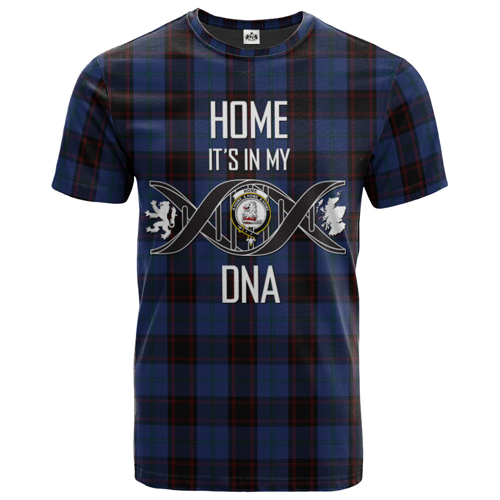 Printivon Home (Hume) Clan DNA In Me Tartan Crest T Shirt