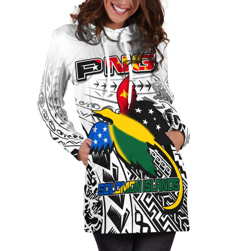 Papua New Guinea And Solomon Islands Hoodie Dress