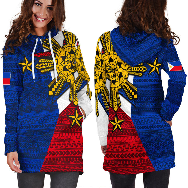 Filipino Hoodie Dress Tribal Flag Style