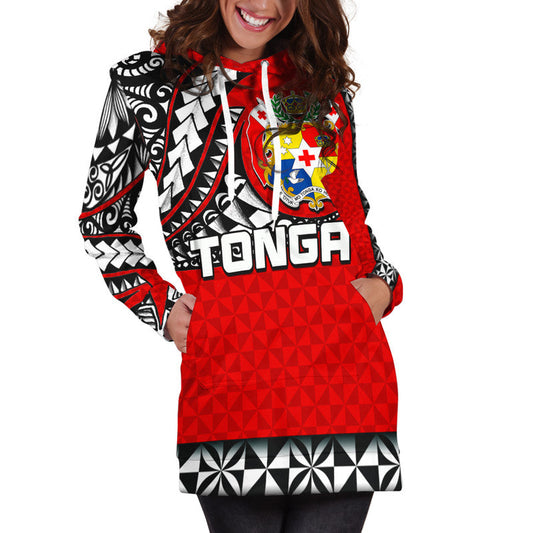 Tonga Hoodie Dress Polynesian Tattoo