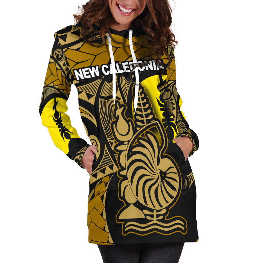 New Caledonia Hoodie Dress Gold Color
