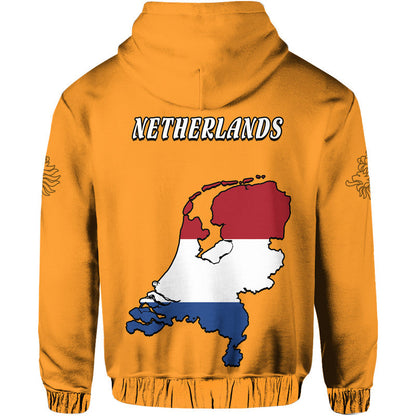 Netherlands Football Flag Style Hoodie