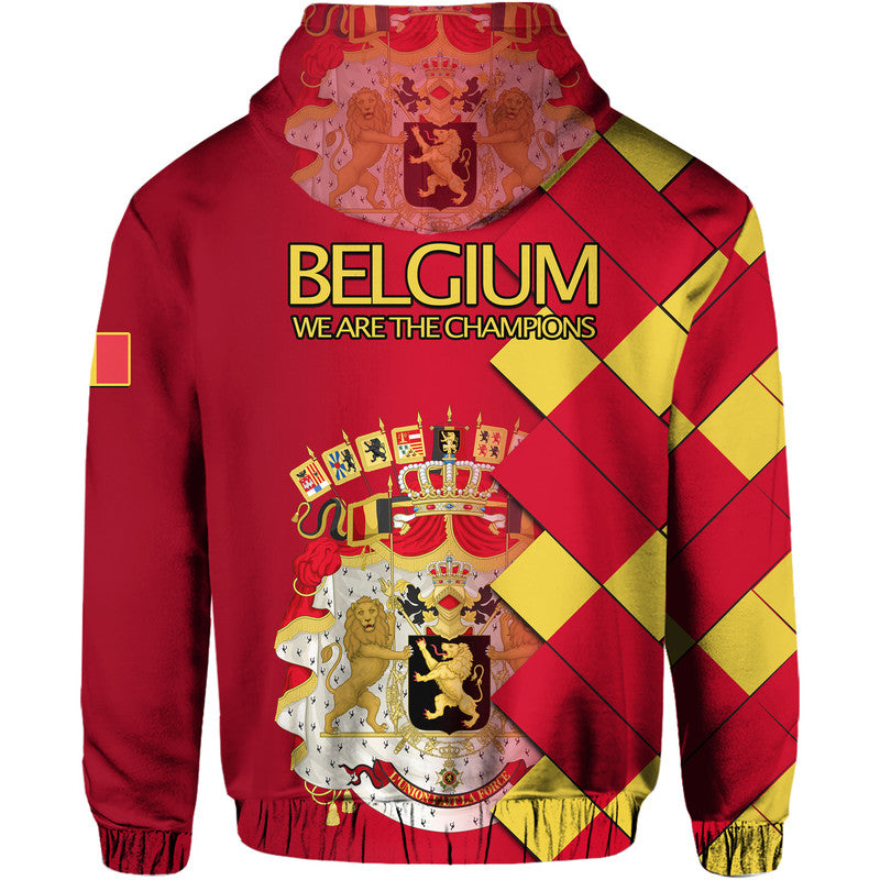 Belgium Football Hoodie Great Champions with Coat of Arms