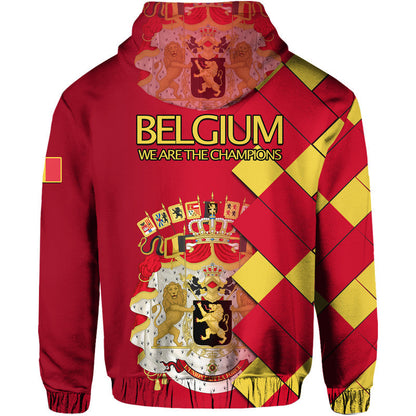 Belgium Football Hoodie Great Champions with Coat of Arms