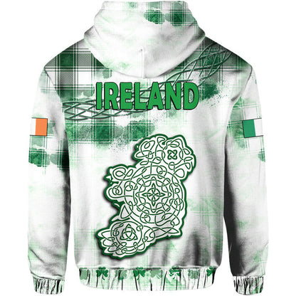 Ireland Cross Cricket Team Hoodie Celtic Irish Green Pattern Unique