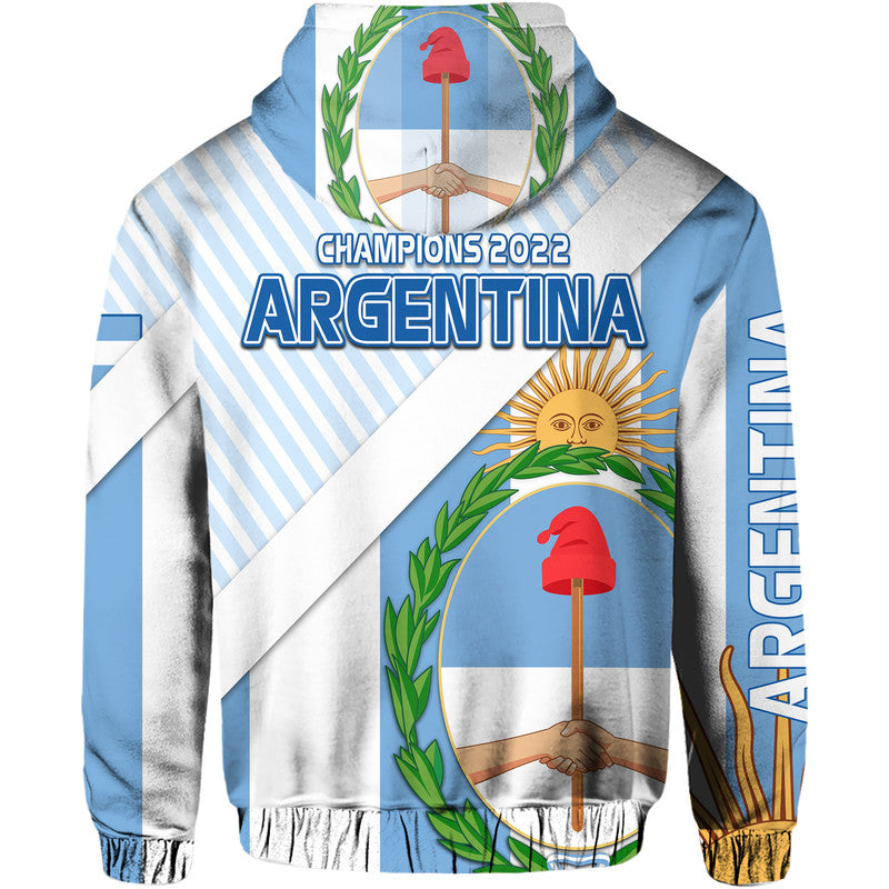 Argentina Champions Football 2022 Hoodie La Albiceleste Sol de Mayo