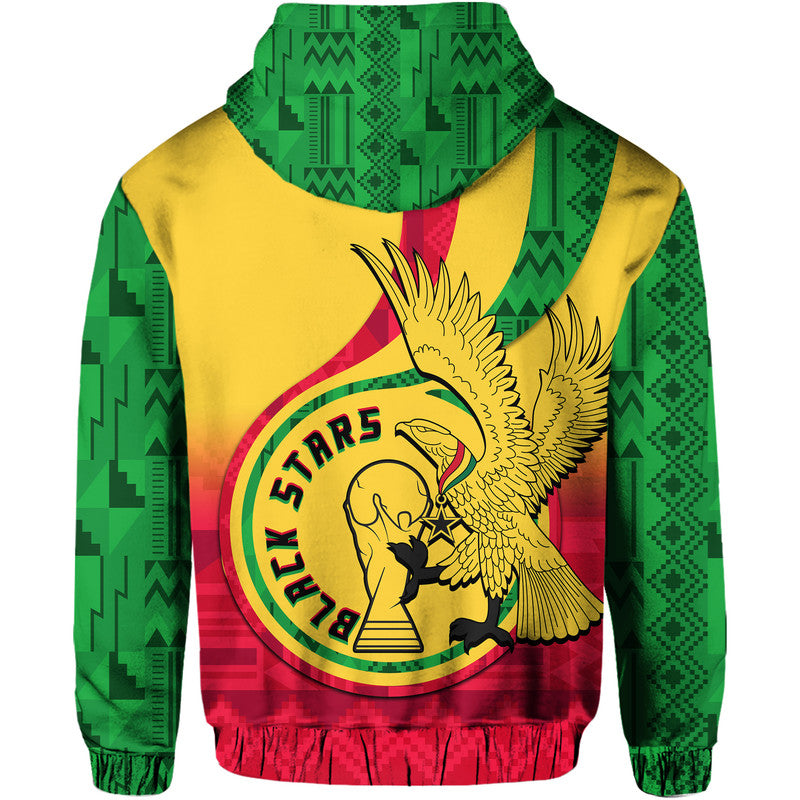 Ghana Football Black Star and Golden Tawny Eagles Hoodie