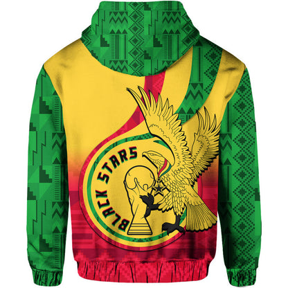 Ghana Football Black Star and Golden Tawny Eagles Hoodie