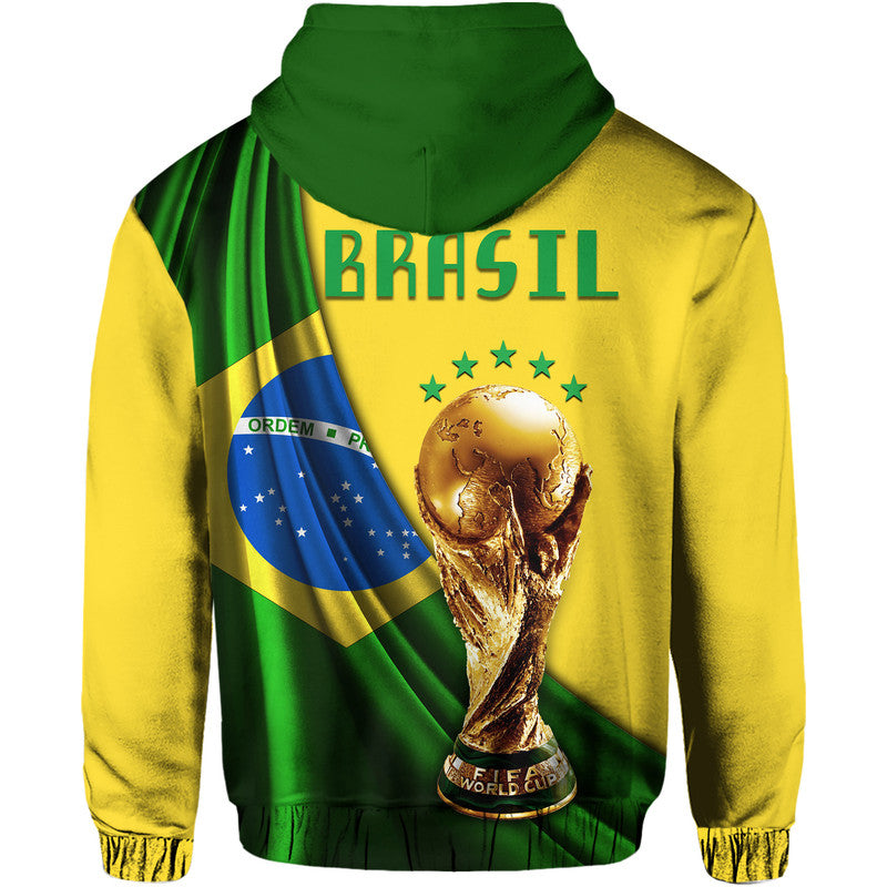 Brazil Hoodie Football Champions WC 2022