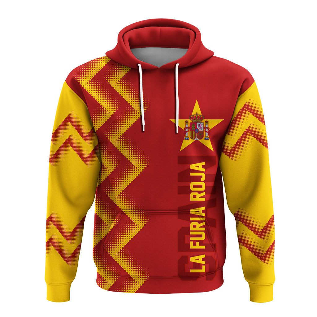 Custom Spain Football 2022 Hoodie The Red Fury