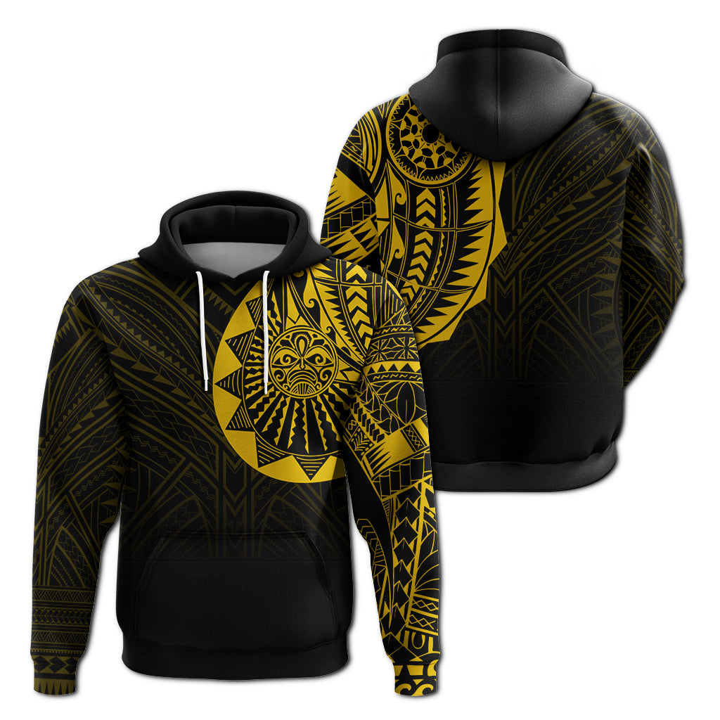 Polynesian Full Sleeve Tattoo Hoodie Gold Vibes