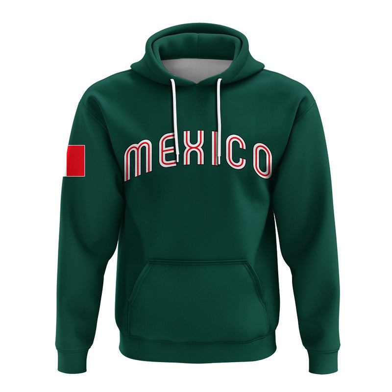 Custom Baseball 2023 Mexico Hoodie Green Style
