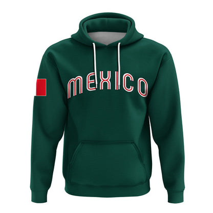 Custom Baseball 2023 Mexico Hoodie Green Style