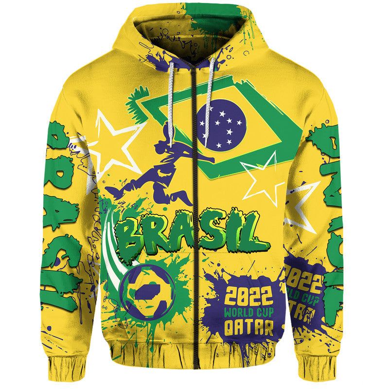 Custom Brazil Football 2022 Hoodie