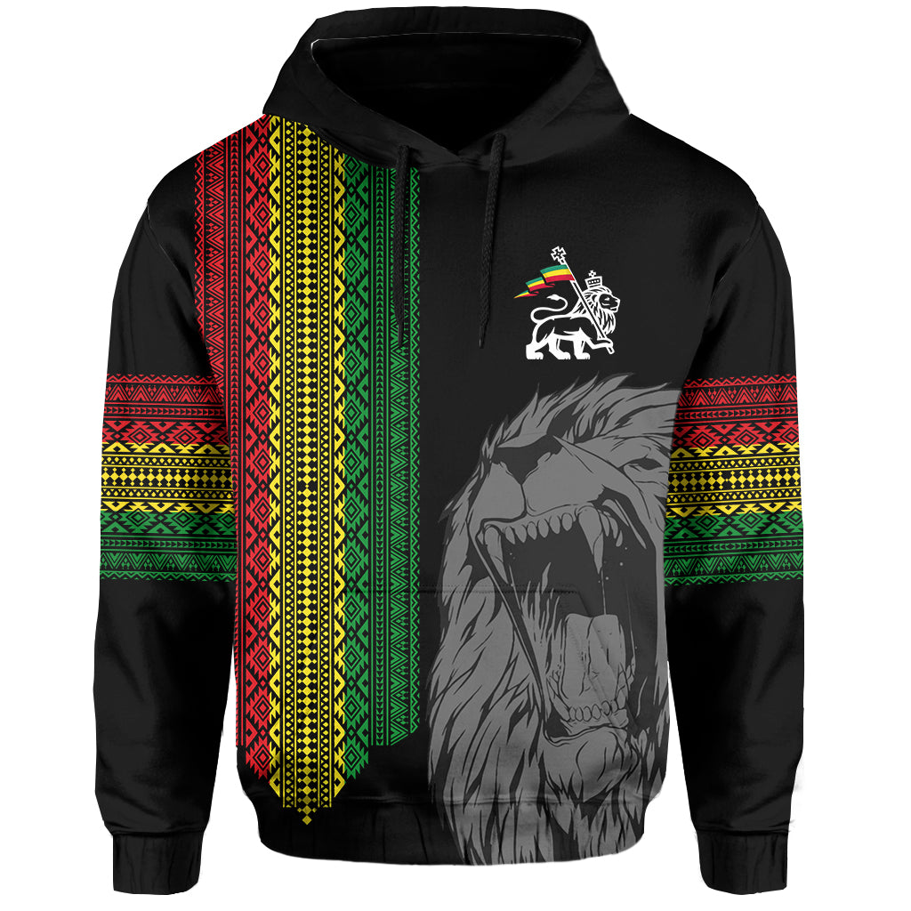 Ethiopia Patriot Day Personalised Hoodie Roaring Lion Lt7